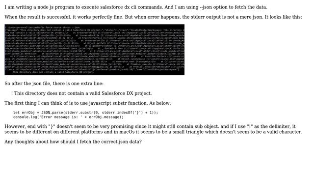 Salesforce: How to fetch salesforce dx output json when error happens? смотреть онлайн