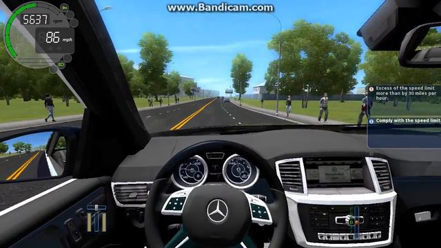 City Car Driving 1.5.1 - Mercedes-Benz GL63 AMG смотреть онлайн