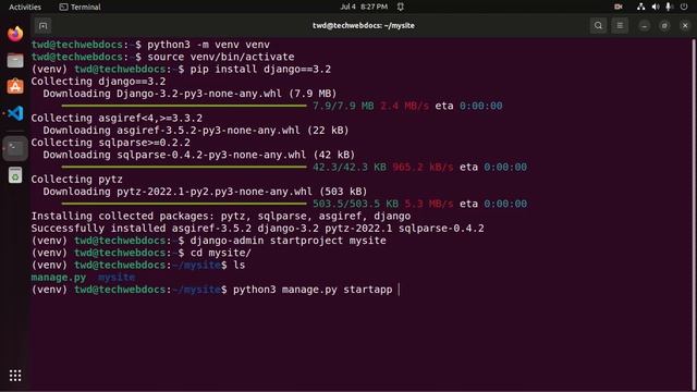 How to setting up vscode for Django (Python) in Ubuntu 22.04 LTS смотреть онлайн