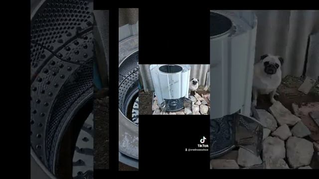 коптилка из 2х баков стиральной машинки автомат) процесс... смотреть онлайн