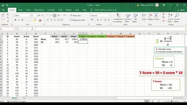 T Score in Excel смотреть онлайн
