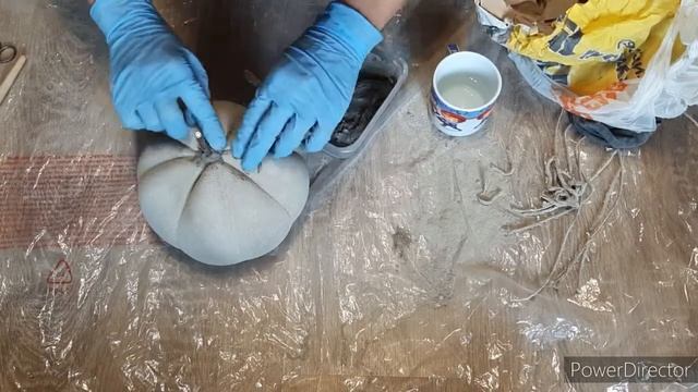 Декоративная тыква из цемента своими руками! смотреть онлайн