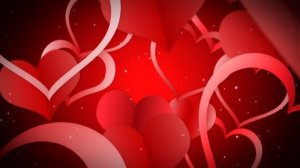 Футаж Сердца красные стилизованные