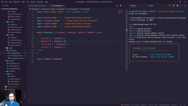 Storybook & Atomic Design - 1.13. - Building Our Homepage смотреть онлайн