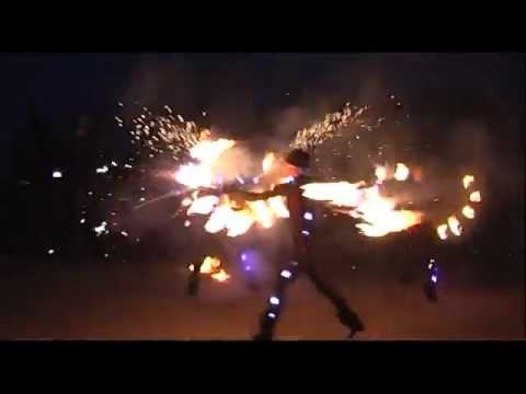 Огненное шоу шоу-группа Яркие огни смотреть онлайн