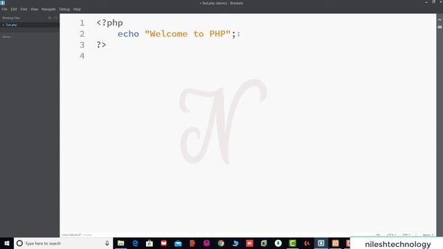 How to Run First PHP Program | XAMP | Bracket Editor смотреть онлайн