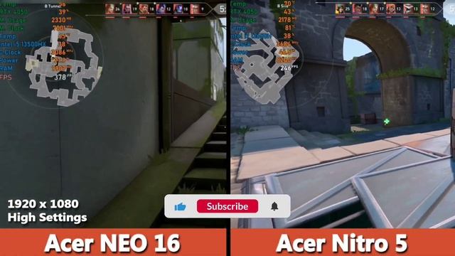 2023 Acer Neo 16 Vs Acer Nitro 5 Gaming Benchmark | I7 12650h Vs I5 13500hx Gaming Test | #rtx4050