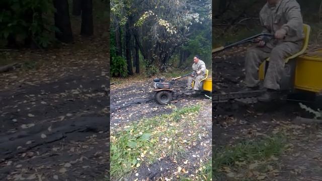мотоблок karver в грязи на широких колёсах. смотреть онлайн