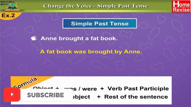 Voice Change | Simple Past Tense | English Grammar | Home Revise смотреть онлайн