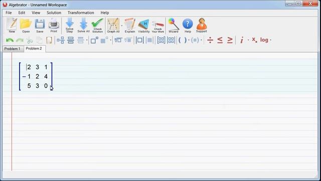 матрицы в программе Algebrator  сложение вычитание умножение