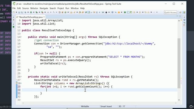 Transform JDBC ResultSet to Excel WorkBook смотреть онлайн