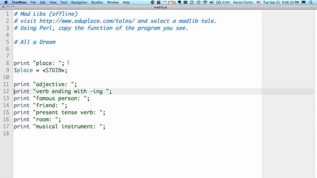 BYUH CIS 101 03 Madlbs with Perl смотреть онлайн