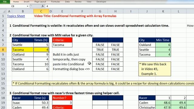Ctrl + Shift + Enter: Excel Array Formulas 21: Conditional Formatting with Array Formulas смотреть онлайн
