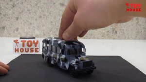 Автобус КАВЗ 3976 ОМОН с звуковыми эффектами модель масштаба 1/43 от ТЕХНОПАРКА