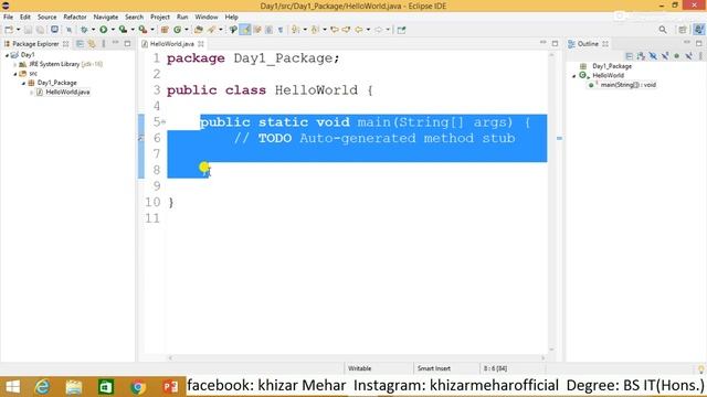 Create First Java Project in Eclipse | Basic Structure of Java Program | Java Full Course Java Hind смотреть онлайн