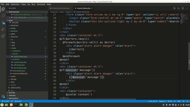 Laravel Flash message notification, Add flash message on Create, Update and Delete смотреть онлайн