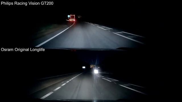 Philips Racing Vision GT200 Vs Osram Longlife