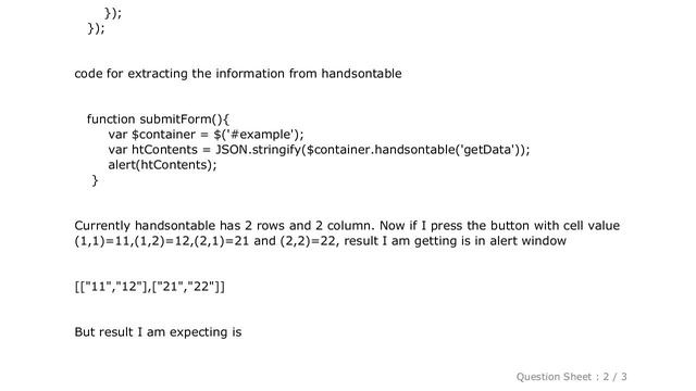jQuery : How to get handson table data in json format with column header as key смотреть онлайн