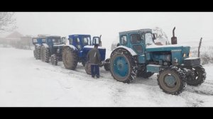 Трактор Т-40 с колесами на цепях против 3-х тракторов.Выносливость трактора.Tractors Endurance