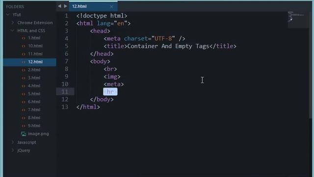 HTML and CSS Tutorial 12: Container Elements VS Empty Elements смотреть онлайн