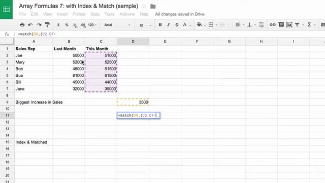 Array Formulas 7   Index And Match