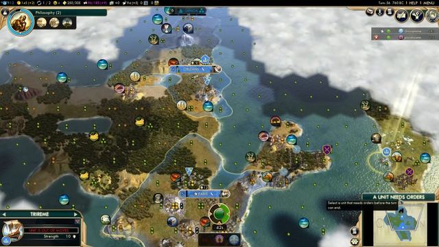 ФРАНЦИЯ против РИМА дуэль в Sid Meier's Civilization V на карте "Полушария" смотреть онлайн