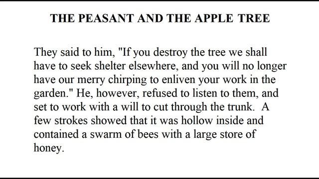 The Peasant and the Apple Tree Audiobook with Text | Aesop's Fables | Learn English смотреть онлайн