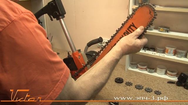 ЭПЧ-3 что под крышкой? меняем шину, цепь. Новая крышка звездочки, отражатель цепи смотреть онлайн