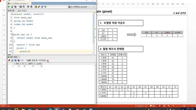 #10 [Oracle] Converting Rows to Columns | 함수 - pivot | 로우값을 행으로 변경 смотреть онлайн