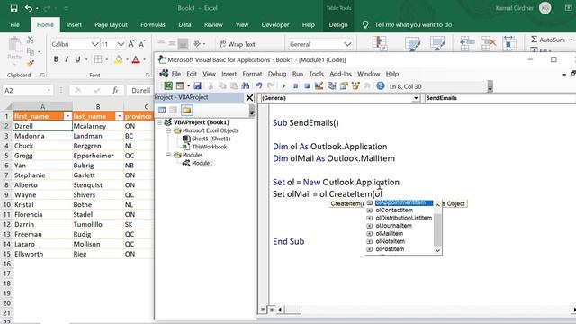 Excel macro to open outlook mail item | Lecture 2 смотреть онлайн