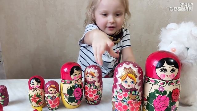 Матрёшка. Русские игрушки. Матрёшки для детей. смотреть онлайн