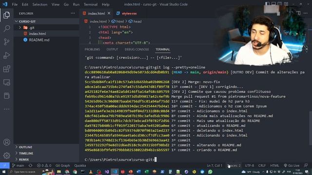 [Curso de Git e GitHub - 2023] Aula 9.1: na prática - git pull & atualização de repositório local. смотреть онлайн
