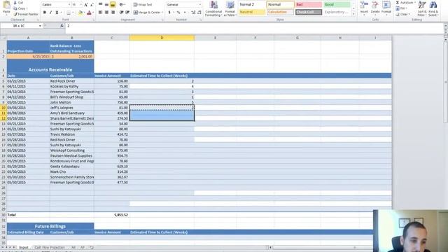 Cash Flow Projection - Excel Weekly - QuickBooks Online - Direct Method смотреть онлайн
