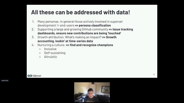 Quantifying the growth and evolution of open-source communities with Apache Superset - Robert Stolz смотреть онлайн