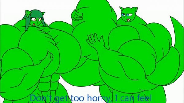 Two Alien Girls Muscle Growth-Mimi (Super-Slow-Motion)