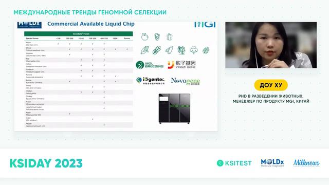 Доу Ху, доклад "Геномная селекция свиней в Китае" смотреть онлайн