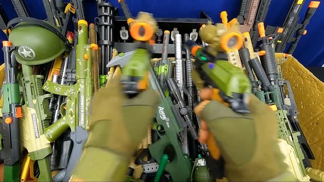 Three Boxes of Military Force Toy Weapons and Equipments Set !!! Best Camouflage Pistol and Rifles смотреть онлайн