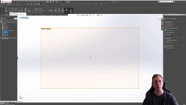 Sketch On A Plane Or Surface | SOLIDWORKS 2020 BEGINNER | Chapter 01: Lesson 01 | CSWA COURSE смотреть онлайн