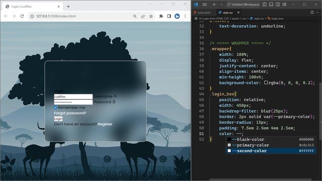 Modern Login Form Using HTML & CSS - Step by Step Tutorial смотреть онлайн