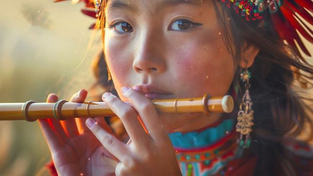 Tibetan Flute Cleanses the mind of negative thoughts - Eliminates stress and calms the mind смотреть онлайн