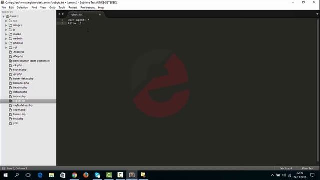 59-Php Dersleri - Robots.txt oluşturma, Robots.txt dosyası nedir ne işe yarar смотреть онлайн