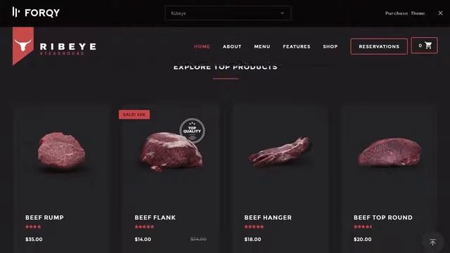 Ribeye Steakhouse and Restaurant WordPress Theme смотреть онлайн