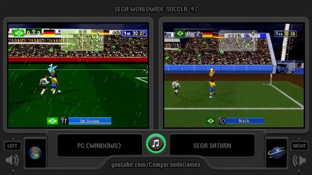 Sega Worldwide Soccer 97 (Pc vs Sega Saturn) Side by Side Comparison | Vc Decide смотреть онлайн