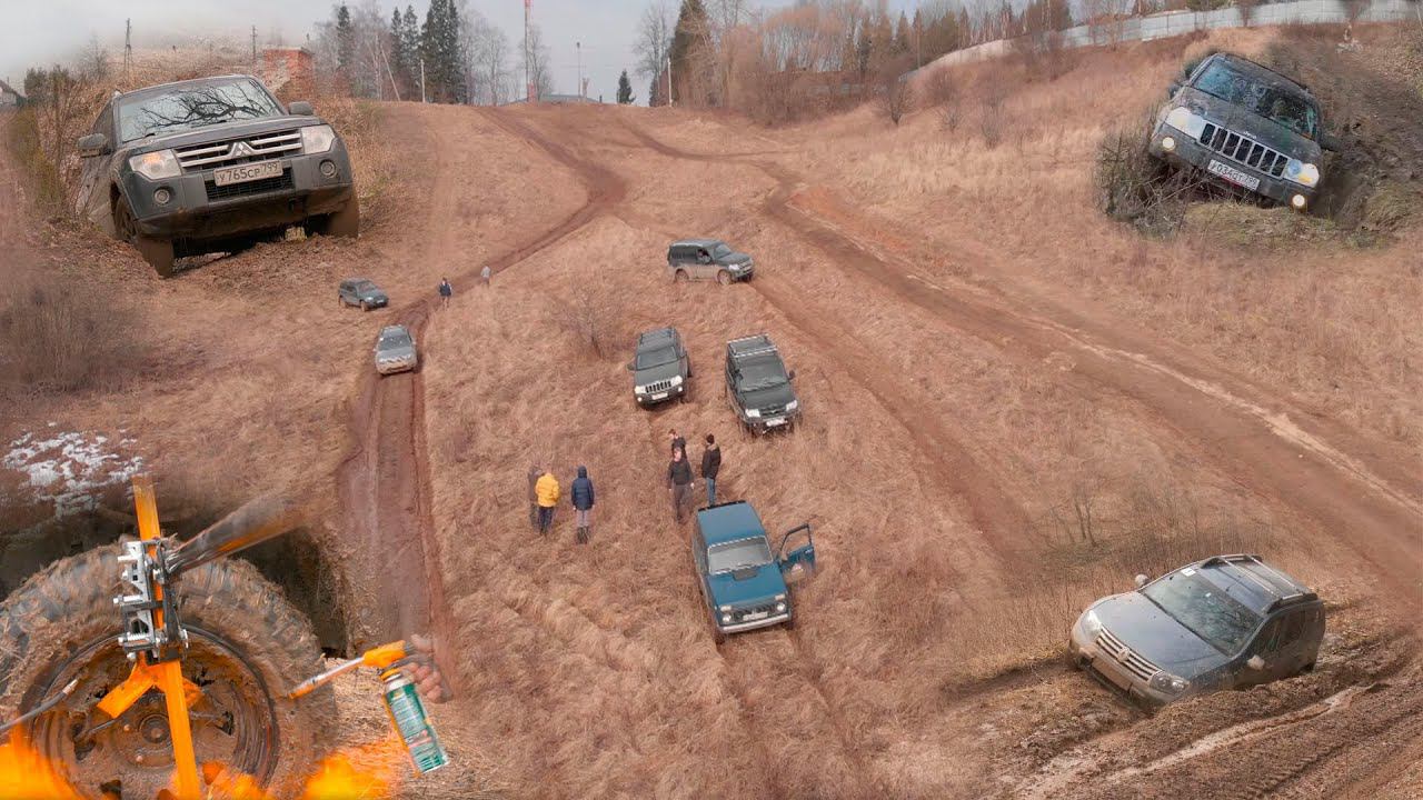 Toyota Land Cruiser Prado против Mitsubishi Pajero. Что может стоковый Renault Duster? смотреть онлайн