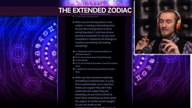 LET'S TAKE A QUIZ! | Brodemus Does the Hiveswap Extended Zodiac Test смотреть онлайн
