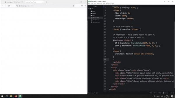 How to Create A Pure CSS News Ticker (Horizontal and Vertical)