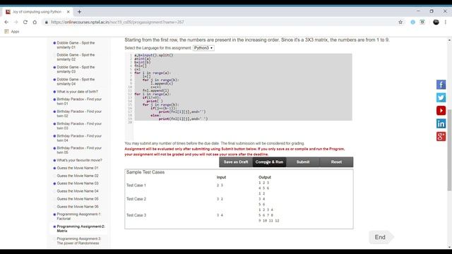 NPTEL | Joy of computing using Python | week 4 Programming Assignment-1,2 Solutions| смотреть онлайн