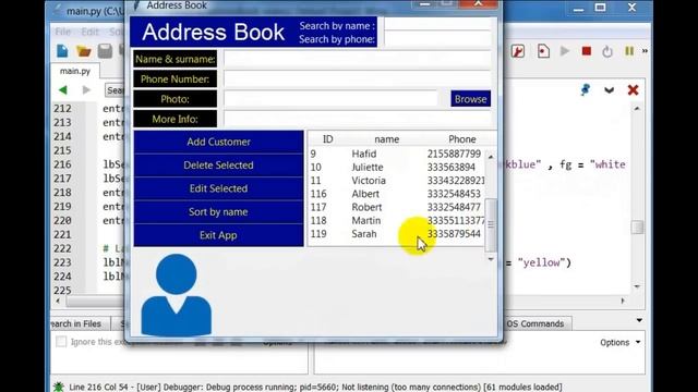 Adress Book With Python Tkinter & SQLite - Part1 смотреть онлайн
