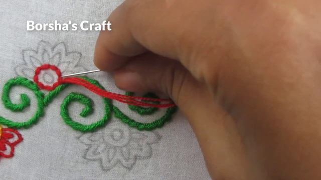 Hand Embroidery, Border Line Embroidery Tutorial, Easy Border Design смотреть онлайн