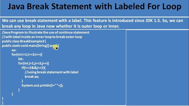 break statement in java смотреть онлайн